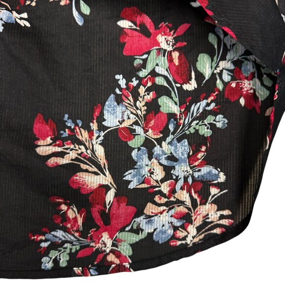 EUC Women's LAUREN RALPH LAUREN Dobby Blouse Floral Button Up Shirt | Size L - Picture 5 of 11